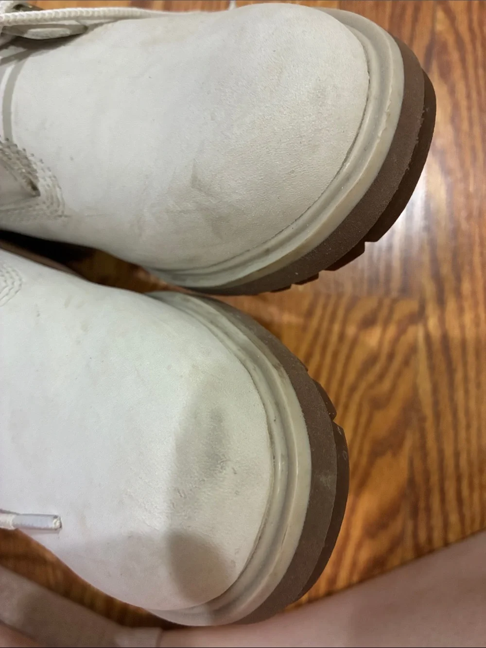 Timberland Women's Cream Lace-Up Winter Boots